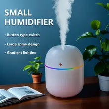 USB Mini Portable Air Humidifier Color Changing Mood Light Quiet 220ml Household Mute Hydrating Air Atomization Humidifier
